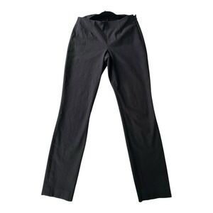 Theory Pants Womens Sz 2 Black Stretch Pull On Fitted Capri Zip Side‎ Leggings